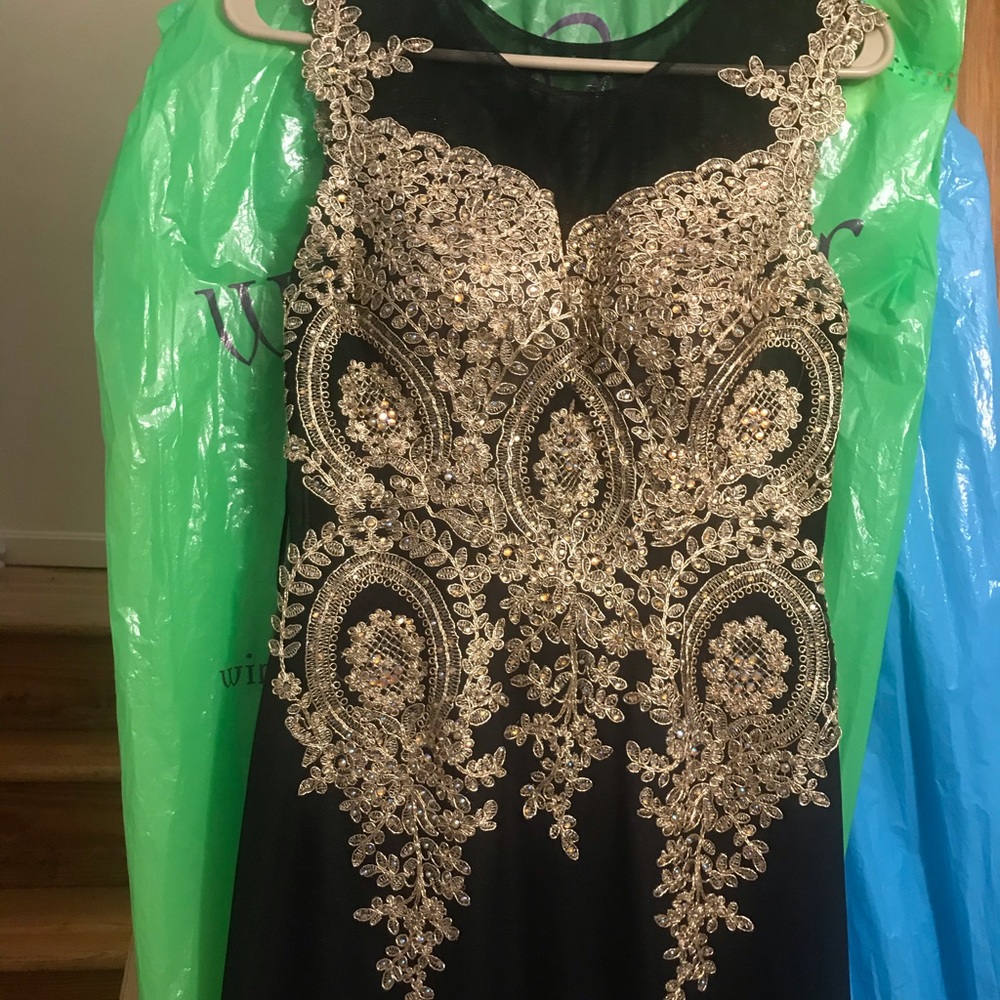 Embroidered and beaded dress
